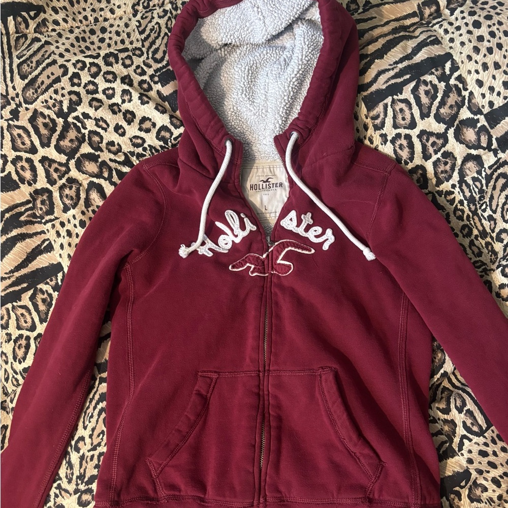 Y2K Hollister Hoodie with Sherpa Lining